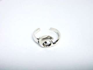 925 Sterling Silver Playing Dolphin Adjustable Toe Ring  