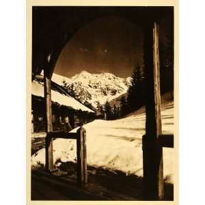  1932 Romania Negoiu Shelter Hut Mountains Snow Winter 