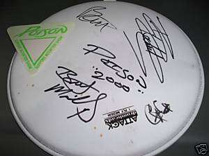 Poison Rare SIGNED Stage Used Drumhead Bret Michaels +  