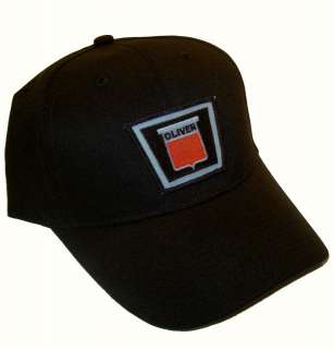 Oliver New Logo Tractor 6 Panel Black Hat   Cap Gift  