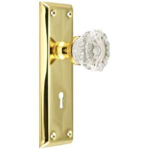  Fluted Glass Lockset with Backplates.