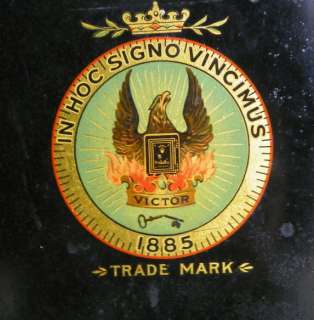 Victor Antique Safe Decal, Emblem, Inner Door Sticker, Reproduction 