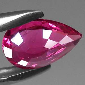 42 CT CONSPICUOUS PEAR CUT NATURAL PINKISH RED RUBY  