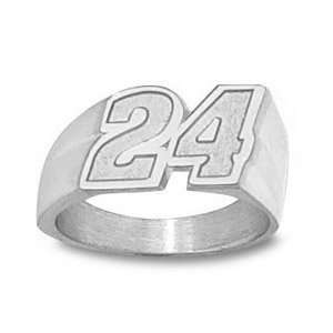  Jeff Gordon No. 24 Mens Ring   Sterling Silver Jewelry