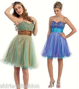 Short Strapless Cocktail Homecoming Prom Party Dress  