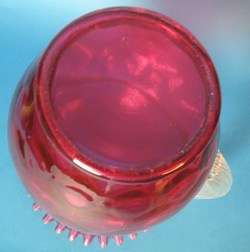 Antique Cranberry Art Glass Pitcher & Cups c. 1900  