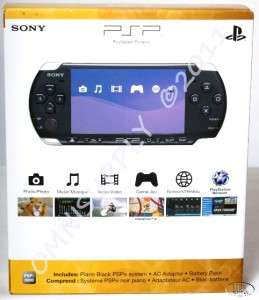  Sony PSP 3000 Playstation Portable Console System Piano Black PSP 
