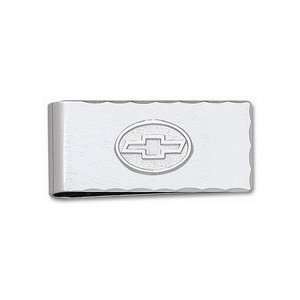   Bow Tie Logo Oval on Nickel Plated Money Clip