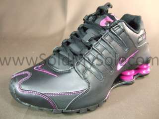 Nike Shox NZ Black Stealth Plum Purple Leather R4 Turbo Womens New Sz 