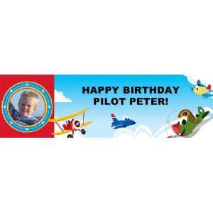 Airplanes Personalized Photo Banner Standard 18 x 61 
