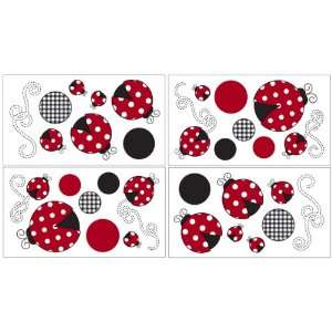 Little Ladybug Wall Decals   Set of 4 Sheets