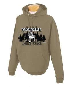 Wild Cowgirl Horse Ranch Hoodie Hooded Sweatshirt  