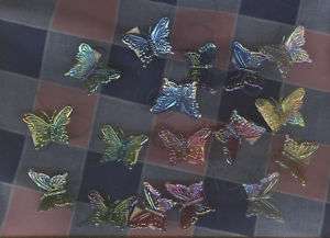 Vintage 17 Beautiful Butterflies on Wire Blue Red Green  