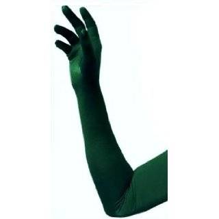  Satin Opera Gloves 23 length (DARK GREEN) Everything 