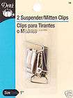 Dritz Mitten/ Suspender Clips   Nickel   2ct