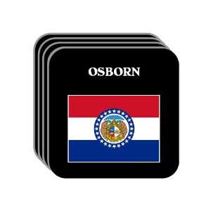 US State Flag   OSBORN, Missouri (MO) Set of 4 Mini Mousepad Coasters