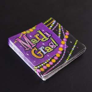  Mardi Gras Beads Beverage Napkins Toys & Games