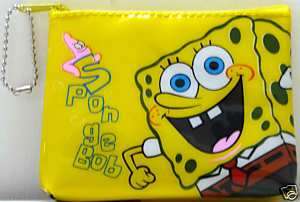 Spongebob Coin Purse Bag Zipper ~ Yellow ~ Patrick  