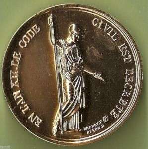 NAPOLEON I The Napoleonic Code Gold on bronze medal  