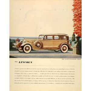  1934 Ad The Lincoln Seven Passenger Sedan Car Ford 