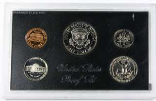 1972 S Proof Set 5 Coin Set   Includes Kennedy Half  