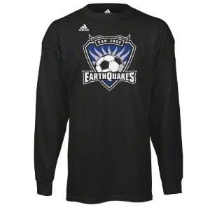  San Jose Earthquakes Black adidas Team Logo Long Sleeve T 