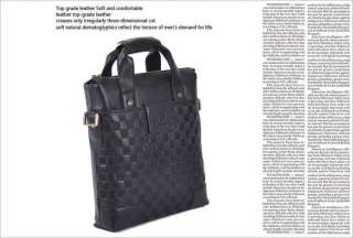   mens genuine leather shoulder hand bag briefcase open zip 0103  