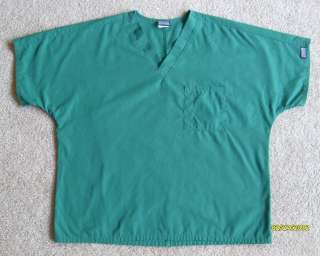 Size L CHEROKEE WORKWEAR Green Medical Uniform Scrubs Short Sleeve 