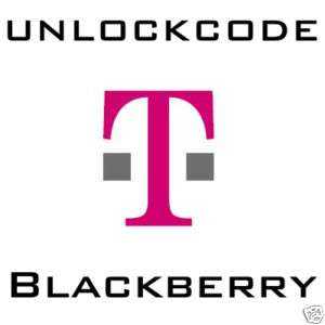 UNLOCK CODE For T Mobile Blackberry 8900 8220 8520 9700  