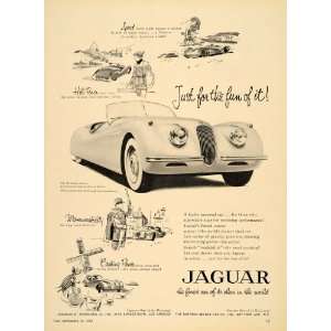 1954 Ad Jaguar XK 120 Super Sports Vintage Hoffman   Original Print Ad