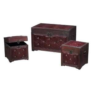  Salford Maroon Storage Chest 117 005