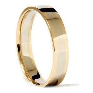    14k White Yellow Gold 4mm Two Tone Wedding Band Ring Jewelry