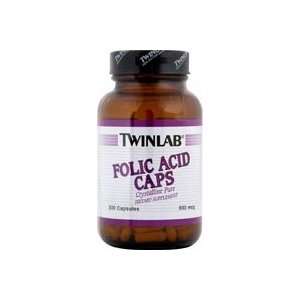  TwinLab   Folic Acid Caps, 800 mcg, 200 capsules Health 