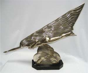 THE COMET DECO BRONZE SCULPTURE GUIRAUD RIVIERE ETLING  