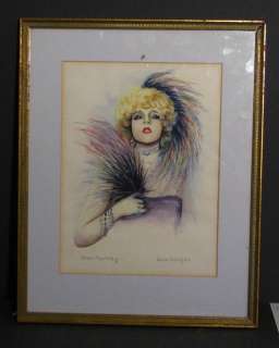 Ben Knight W/C Painting Illustration Mae Murray Actress  