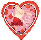 OLIVIA the Piglet PIG Piggy (1) 18 Party Mylar Helium Heart Shaped 