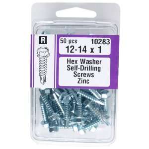  Midwest Hex Washer Self Drilling Screw, 12 14 x 1