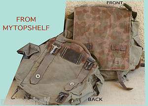 Austrian Camo Bag Pack Old Military Canvas Camouflage SHOULDER STRAP 