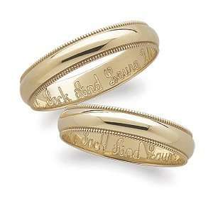    10K Gold Engraved Wedding Ring   Personalized Jewelry Jewelry
