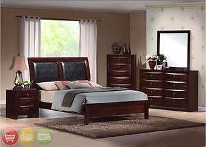   Upholstered Low Profile Bed Contemporary Bedroom Furniture Set B2400