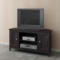 Espresso/ Glass Doors TV LCD Stand/ Media Console  
