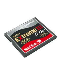 SanDisk 8GB Extreme III Compact Flash Memory Card  