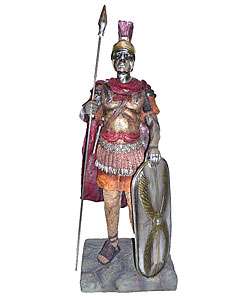 Hand painted Roman Warrior with Spear Statue  