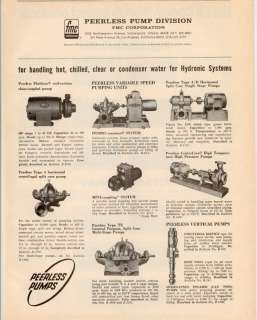 Peerless Pumps FMC Centrifugal Vertical Split 1971 AD  