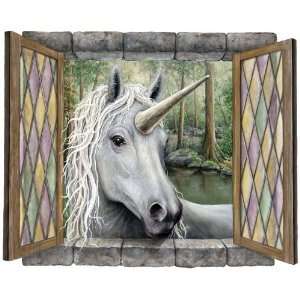  Unicorn Window Wall Applique