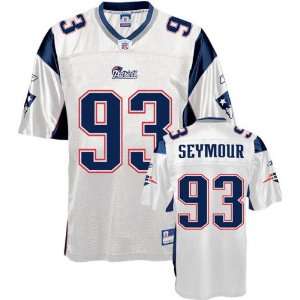 Richard Seymour Jersey Reebok White Replica #93 New England Patriots 