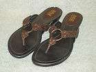   ANA Leather Thong Sandals Flip Flops Trish Brown Size 10 M New S11