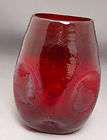 fabulous mid century modern blenko blown ruby red dimpled glass