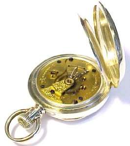 Illinois 1883 Antique Sidewinder Pocket Watch; 18s / 11 Jewels; Coin 