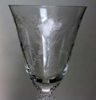 Fostoria Etched Crystal Wine Glass Shirley NEW  
